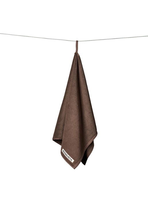 Bongusta Naram badhanddoek - 600 gr/m2 - 50 x 80 cm - voorkant donkerbruin