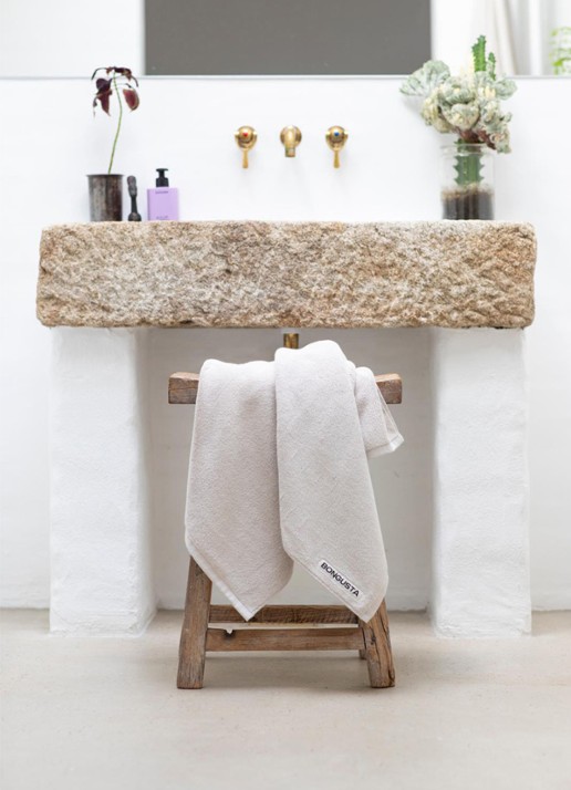 Bongusta Naram badhanddoek - 600 gr/m2 - 70 x 140 cm - detail 3 beige