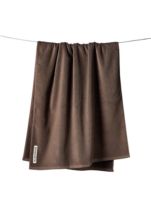 Bongusta Naram badhanddoek - 600 gr/m2 - 70 x 140 cm - voorkant 4 donkerbruin