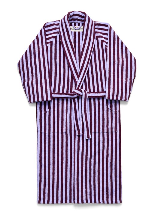Bongusta Naram badjas met streepprint - voorkant 3 lavendel