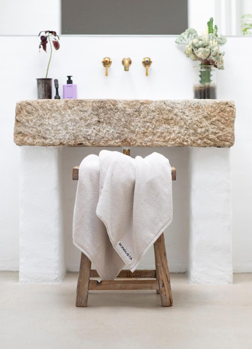 Bongusta Naram badlaken - 600 gr/m2 - 150 x 100 cm - voorkant 5 beige