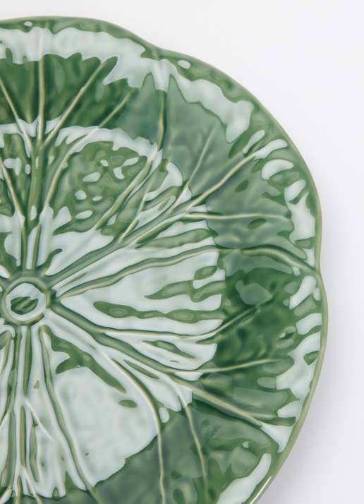 Bordallo Pinheiro Cabbage dinerbord 27 cm - detail 3 groen