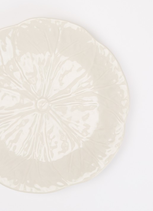 Bordallo Pinheiro Cabbage ontbijtbord 18 cm - detail 3 gebroken wit