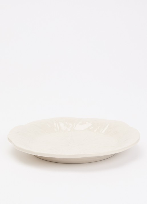 Bordallo Pinheiro Cabbage ontbijtbord 18 cm - voorkant 2 gebroken wit