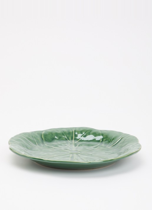 Bordallo Pinheiro Cabbage ontbijtbord 21 cm - voorkant 2 groen