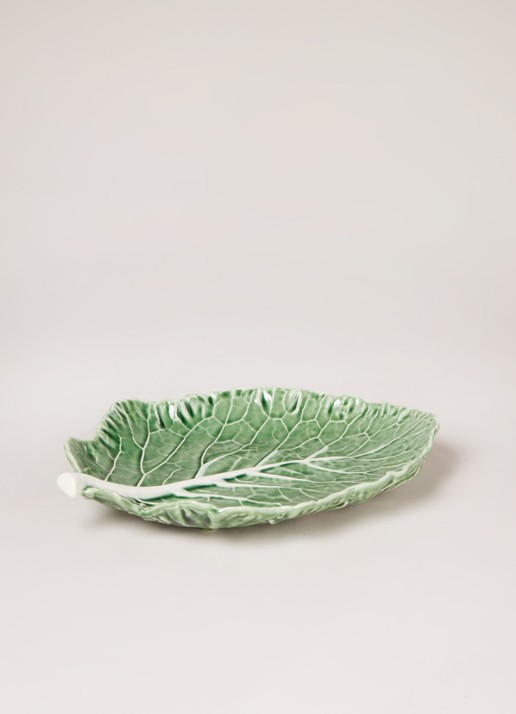 Bordallo Pinheiro Cabbage serveerschaal 28 cm - voorkant 2 groen