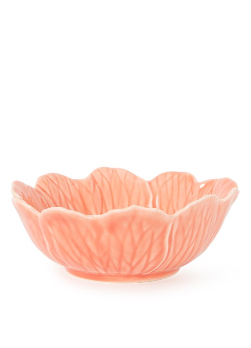 Bordallo Pinheiro Flora kom 17 cm - voorkant zalmroze