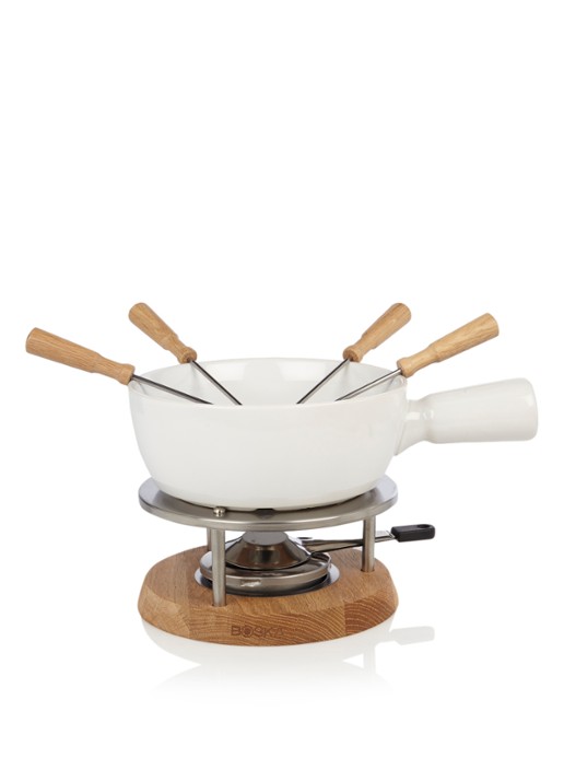 Boska Bianco fondueset 1,3 liter - voorkant wit