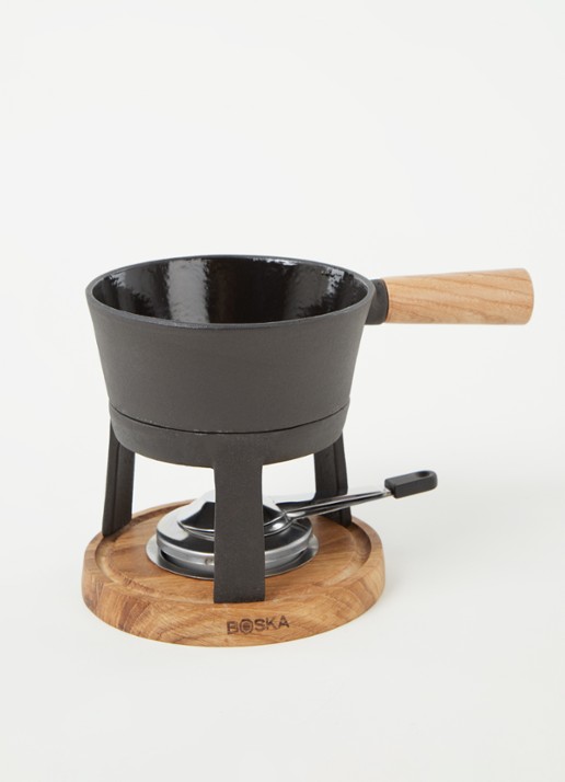 Boska Kaasfondueset Pro M met 4 fondue vorkjes - voorkant 2 zwart