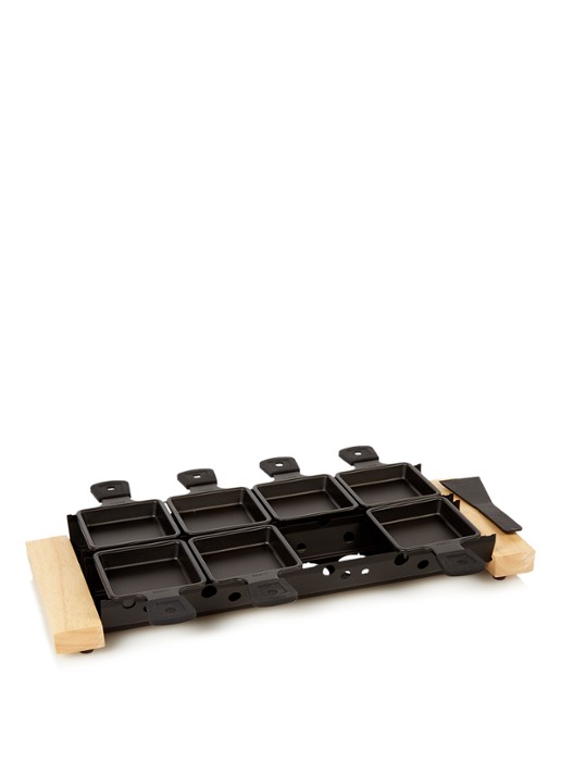Boska Partyclette XL raclette set 8-delig - voorkant zwart