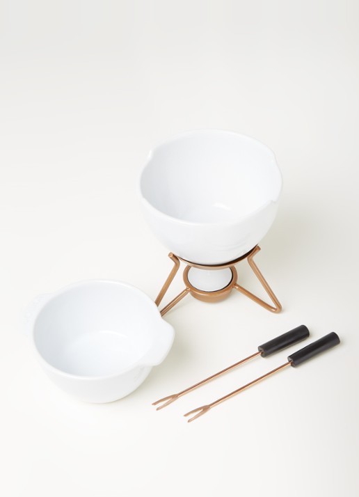 Boska Petit Marie chocolade fondueset - detail 3 wit