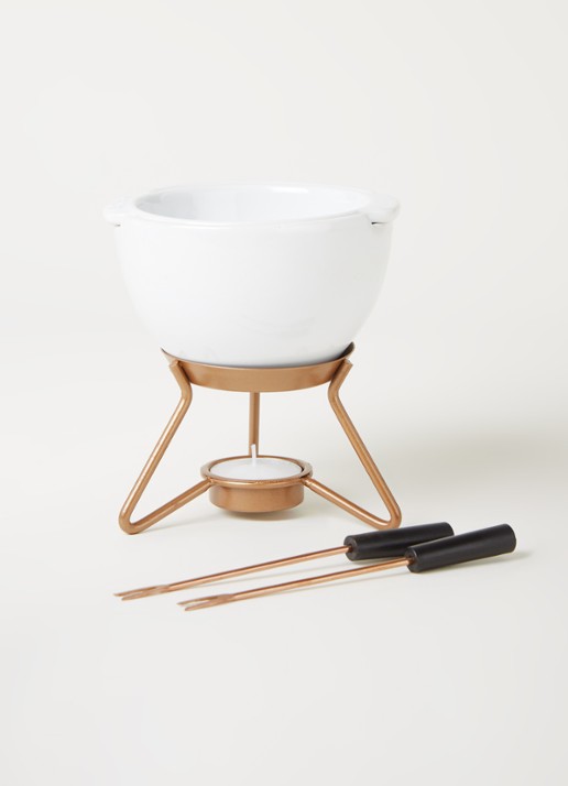 Boska Petit Marie chocolade fondueset - voorkant 2 wit