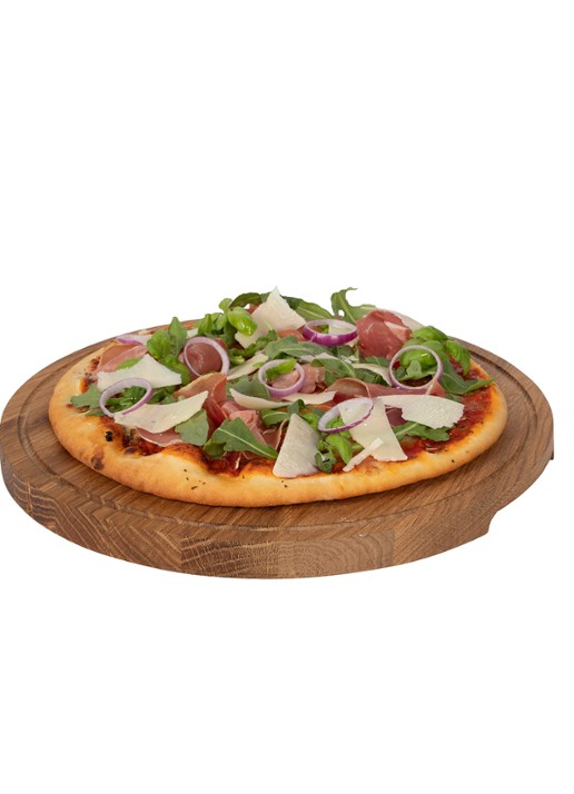 Boska Pizza snij- en serveerplank 34 cm - voorkant 2 bruin