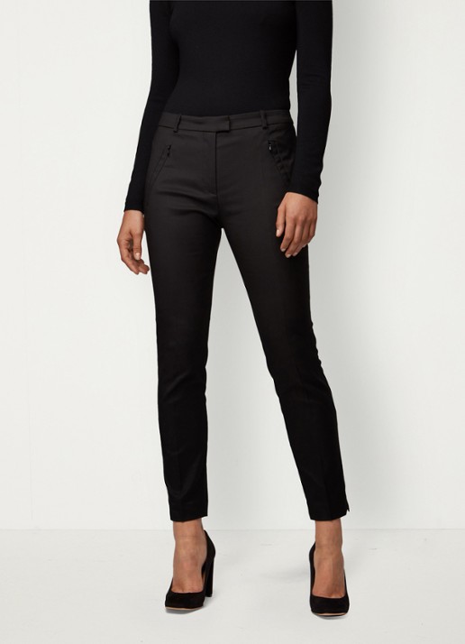BOSS Anaita5 tailored tech pantalon - detail 3 zwart