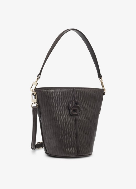 BOSS Anett schoudertas met logo - detail 5 dark brown-207 / bruin