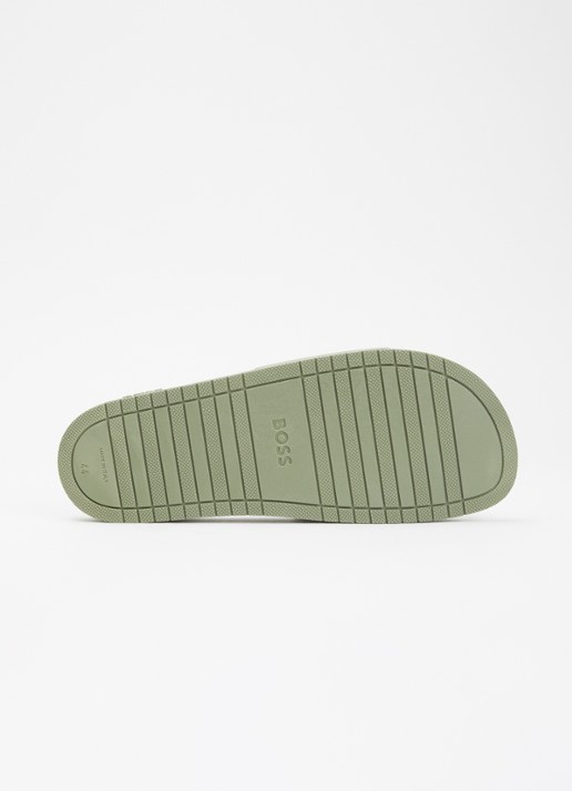 BOSS Aryeh slipper met logo - detail 5 lindegroen