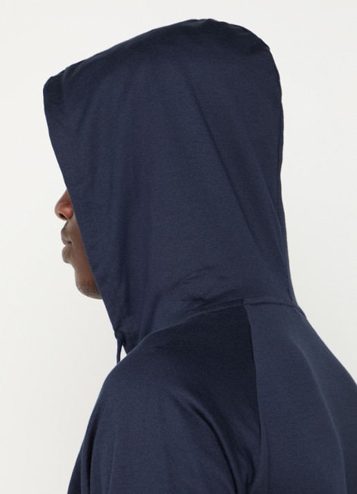 BOSS Authentic sweatvest met capuchon en logo - detail 5 dark blue-403 / blauw