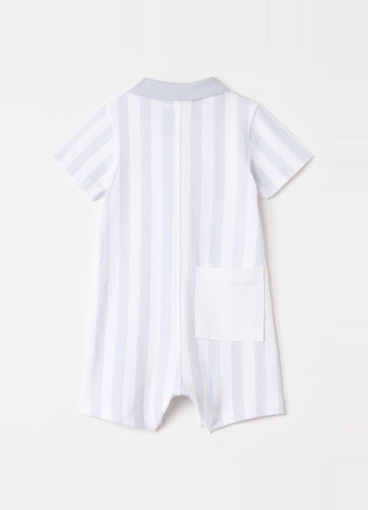 BOSS Babypak met streepprint - voorkant 2 lichtblauw