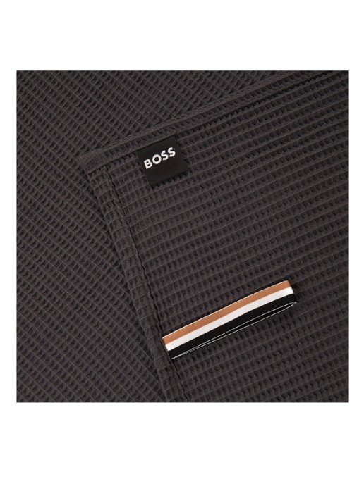 BOSS Badhanddoek van katoen 70 x 140 cm - detail 4 antraciet