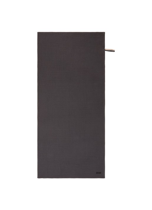 BOSS Badhanddoek van katoen 70 x 140 cm - voorkant 3 antraciet