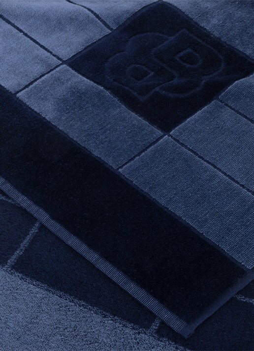 BOSS Badlaken 90 x 150 cm - achterkant donkerblauw