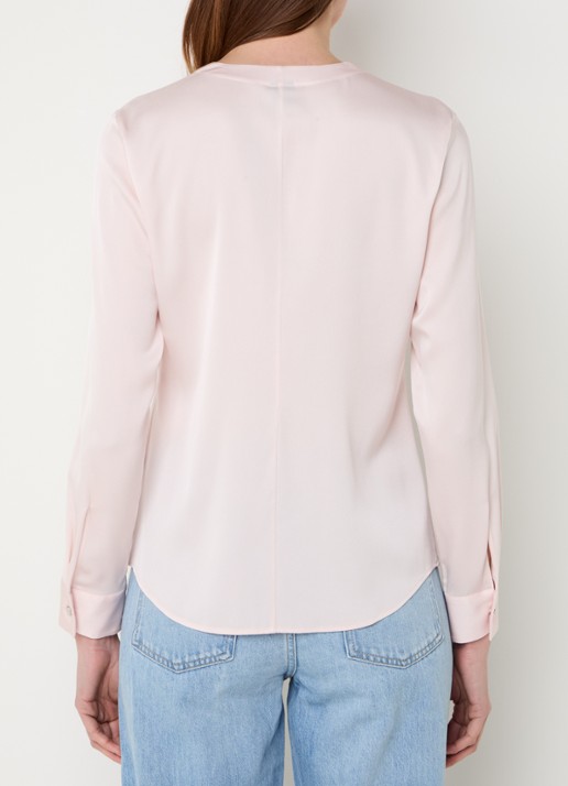 BOSS Banorah blouse in zijdeblend - achterkant light/pastel pink-685 / roze