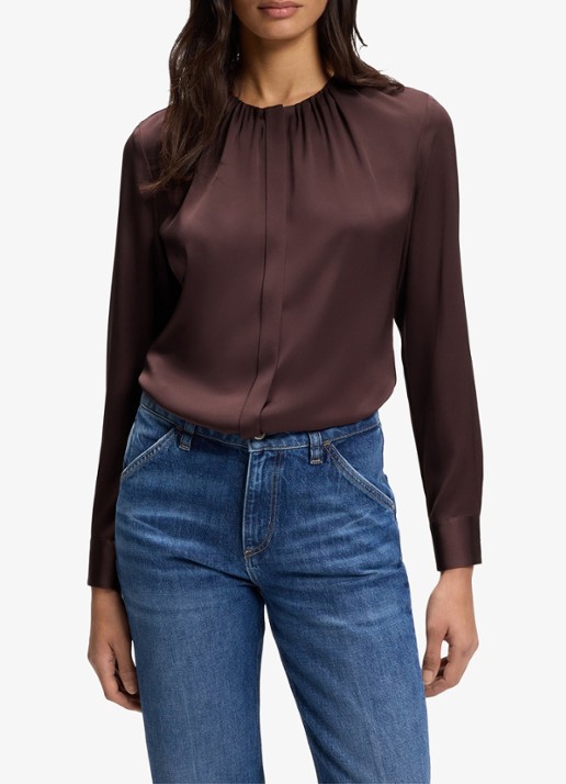 BOSS Banorah blouse in zijdeblend