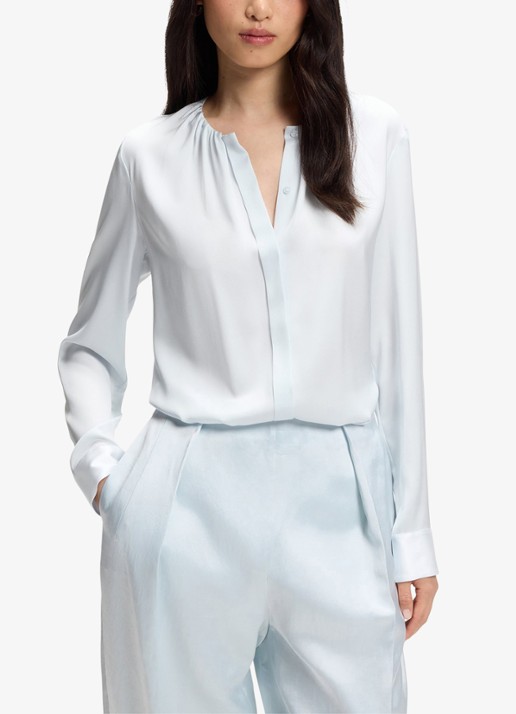 BOSS Banorah blouse in zijdeblend