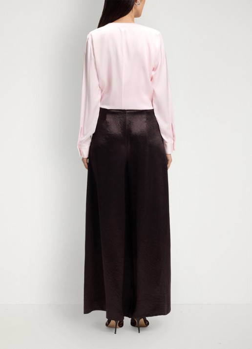 BOSS Banorah blouse in zijdeblend - achterkant 6 light/pastel pink-680 / roze