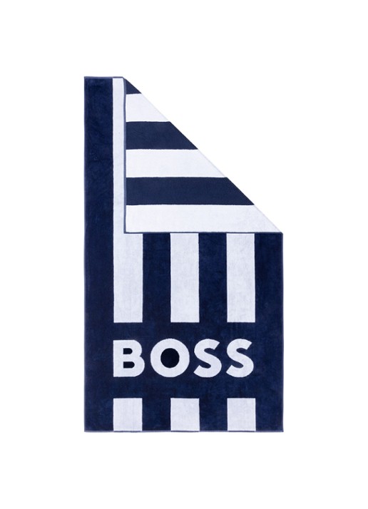 BOSS Bath strandlaken 90 x 160 cm - voorkant 3 donkerblauw