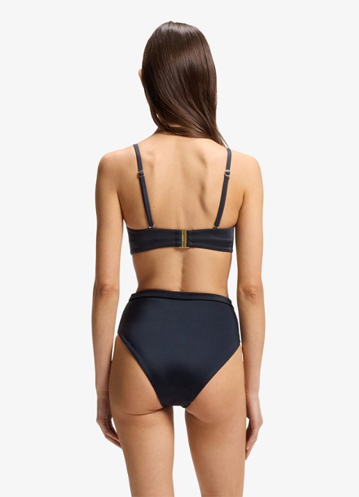 BOSS Bikinitop met logo - achterkant donkerblauw