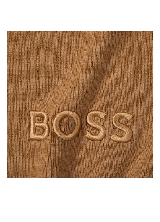 BOSS Bold plaid in katoenblend - 130 x 170 cm - achterkant 5 camel