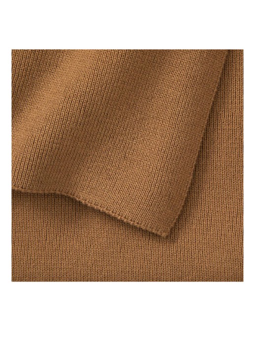 BOSS Bold plaid in katoenblend - 130 x 170 cm - voorkant 4 camel
