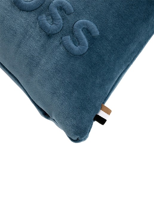 BOSS Bold sierkussenhoes 33 x 57 cm - voorkant 3 staalblauw