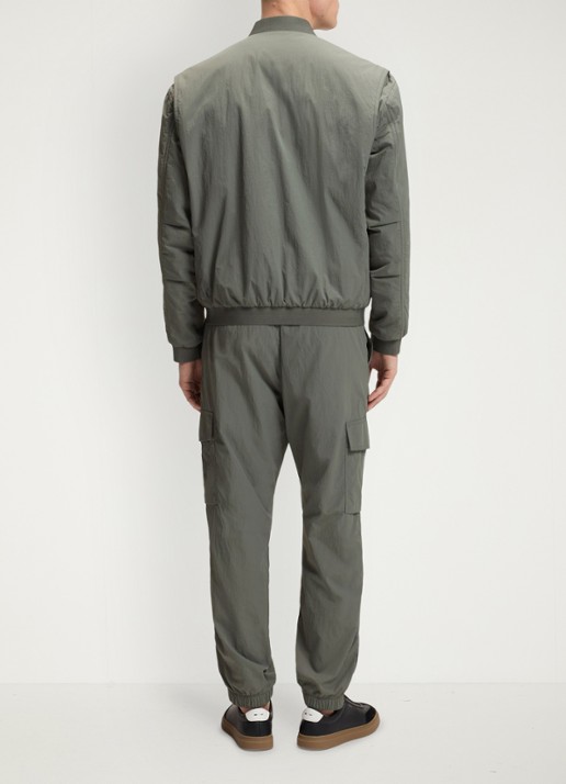 BOSS Bomber jack met logo - achterkant 6 grijs