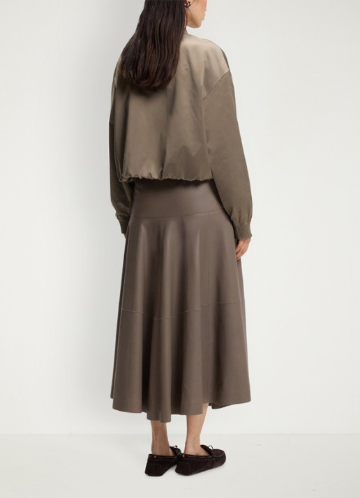 BOSS Bomber jack met steekzakken en glanzende finish - achterkant 4 brown overflow-915 / bruin
