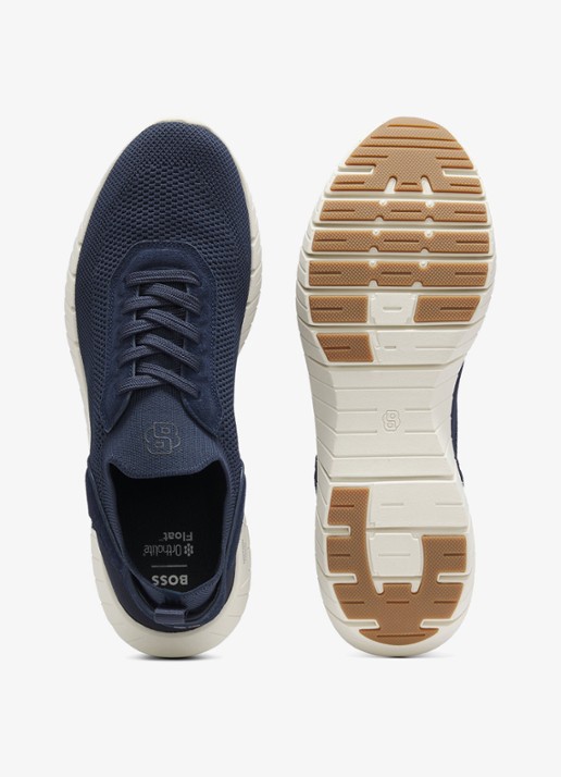 BOSS Boss-Motion sneaker met gebreid bovenwerk - achterkant 5 donkerblauw