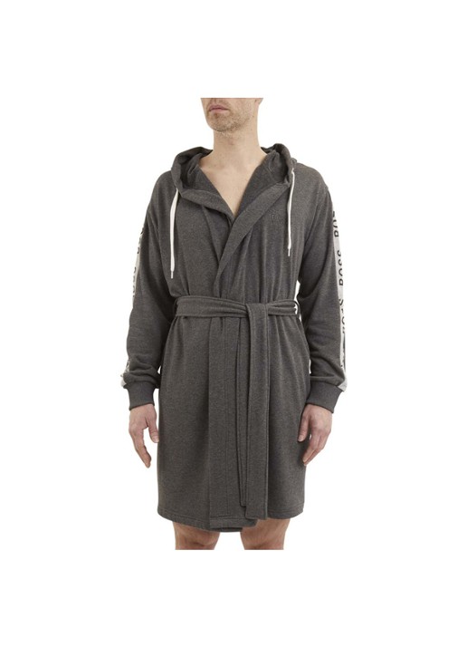 BOSS BOSS-SEN Charcoa     Bath robe - voorkant grijs