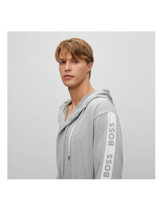 BOSS BOSS-SEN Charcoa     Bath robe - voorkant 5 grijsmele