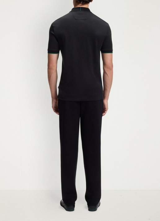 BOSS BOSS x ASTON MARTIN regular fit polo met logo - achterkant zwart