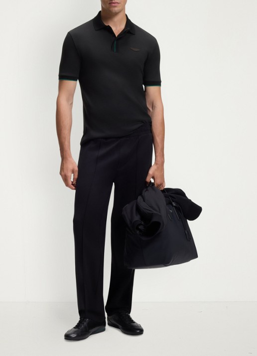 BOSS BOSS x ASTON MARTIN regular fit polo met logo - voorkant 5 zwart
