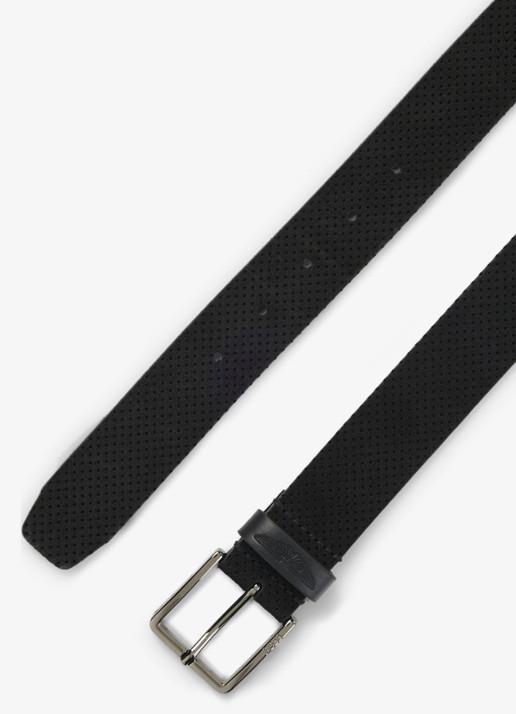 BOSS BOSS x ASTON MARTIN riem van leer - voorkant 2 zwart