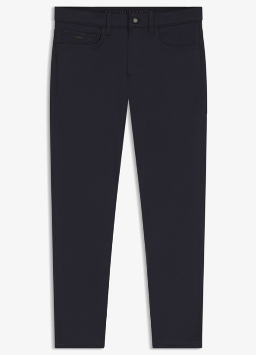 BOSS BOSS x ASTON MARTIN slim fit jeans met steekzakken - voorkant 5 zwart