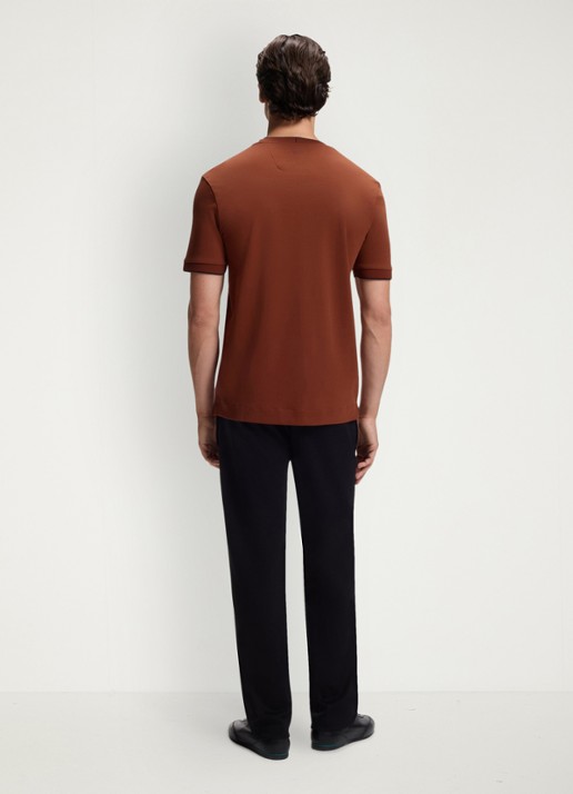 BOSS BOSS x ASTON MARTIN T-shirt met gestreept detail - achterkant 3 bruin