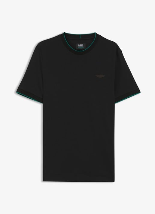 BOSS T-shirt met gestreept detail