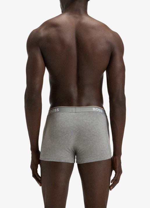 BOSS Boxershorts met logoband in 3-pack - achterkant grijs
