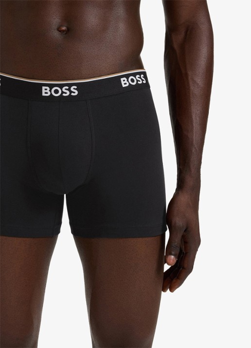 BOSS Boxershorts met logoband in 3-pack - detail 4 zwart