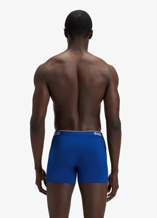 BOSS Boxershorts met logoband in 3-pack - achterkant blauw