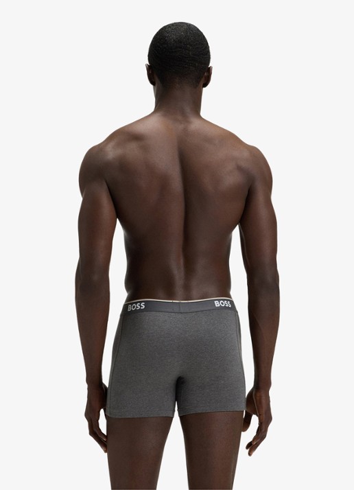 BOSS Boxershorts met logoband in 3-pack - achterkant grijs