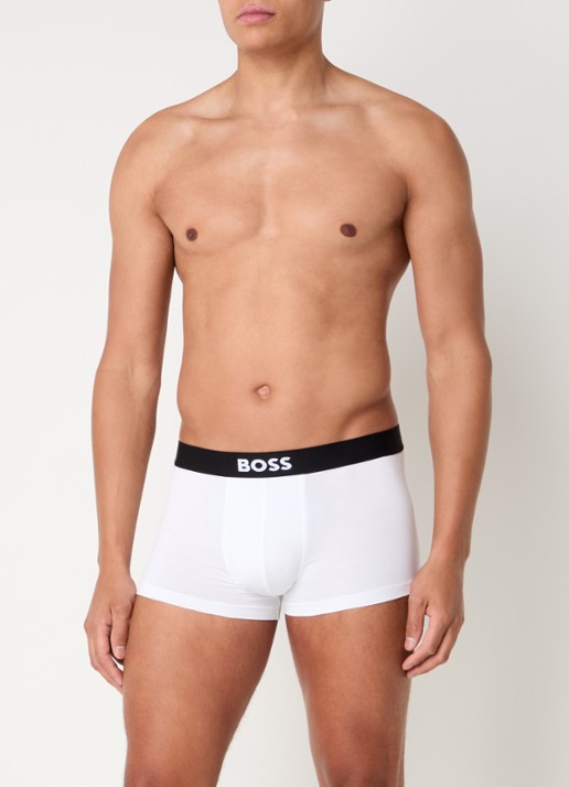 BOSS Boxershorts met logoband in 3-pack - voorkant 2 wit